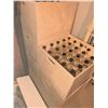 Image 6 : 48 Clear Glass Bottles with Black Caps in Wooden Storage Crates