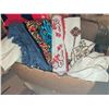 Image 2 : Vintage Tapestries and Linens with Embroidered and Patterned Textiles