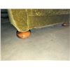 Image 5 : Green Velvet Upholstered Armchairs with Rolled Arms and Loose Cushions