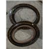 Image 2 : Antique Wooden Picture Frames Including Rectangular and Oval Examples