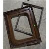 Image 4 : Antique Wooden Picture Frames Including Rectangular and Oval Examples
