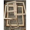 Image 2 : Five Vintage Wood and Fabric-Covered Photo Frames, Various Sizes