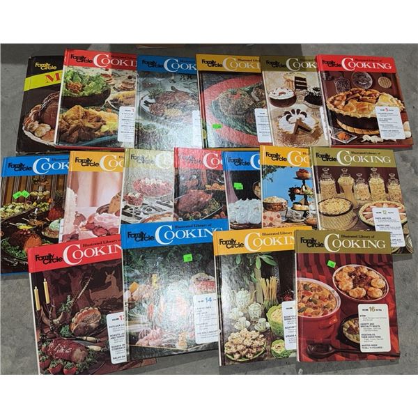 Family Circle Illustrated Library of Cooking Volumes, Mixed Set of 15 Softcover Books