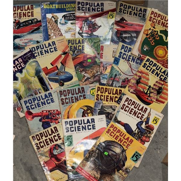Popular Science Monthly Magazines 1936 Mechanics, Inventions, Workshop Plans and Money Ideas