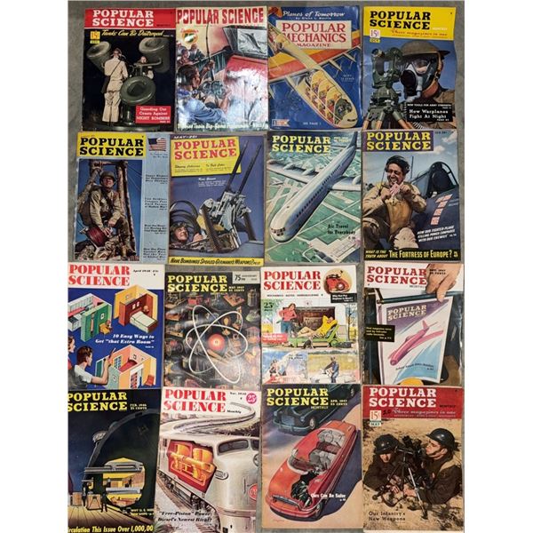Popular Science and Popular Mechanics Magazines Including 1947 Issue