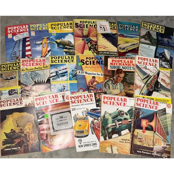 Popular Science Vintage Monthly Magazines and Learning Materials Assorted Lot