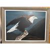Image 1 : Acrylic Painting of a Bald Eagle by Elsie Budney in Framed Canvas
