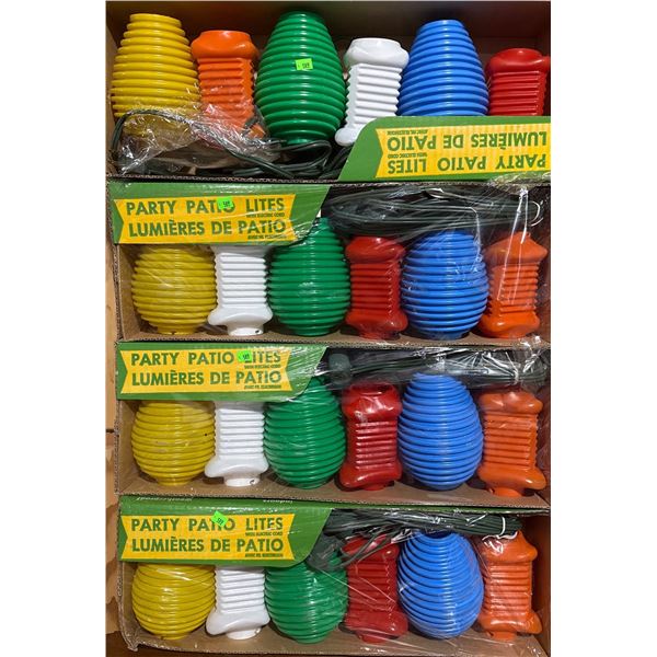 Party Patio Lights with Multicolour Plastic Shades and Electric Cord