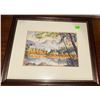 Image 3 : Two Framed Watercolour Landscape Prints with Mattes