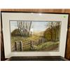 Image 2 : Framed Rural Landscape Print, Framed Maxfield Parrish Style Print
