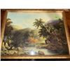 Image 4 : H Glover Industrial Building Oil Painting and Framed River Landscape Print