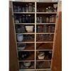 Image 4 : Tall Wooden Storage Cabinet With Mixed Canning Supplies and Glass Jars