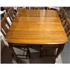 Image 1 : Antique Snail Foot Dining Table with Six Carved Wood Chairs