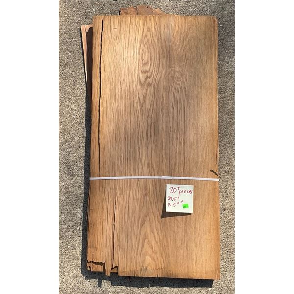 Bundle of 20+ Rift-Sawn or Quartersawn Oak or Ash Veneer Sheets, 29.5" x 14.5"