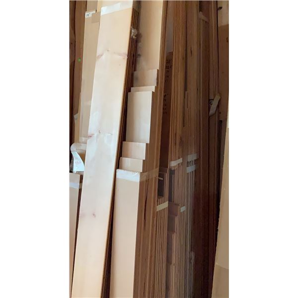 Tongue and Groove Wood Boards in Various Types and Lengths, Over 100 Boards