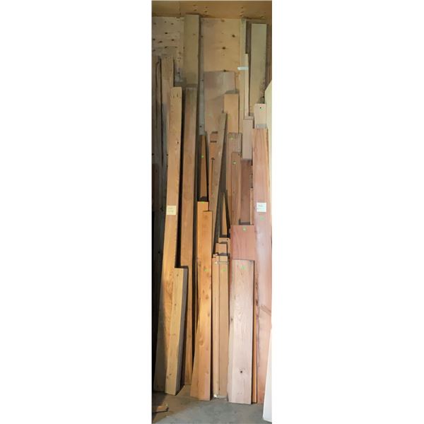 Approximately 30 Oak Boards in Various Lengths and Widths
