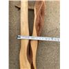 Image 6 : Yew Wood Pieces, One Rough, One Carved, Each Over 66 Inches Long