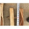 Image 8 : Yew Wood Pieces, One Rough, One Carved, Each Over 66 Inches Long