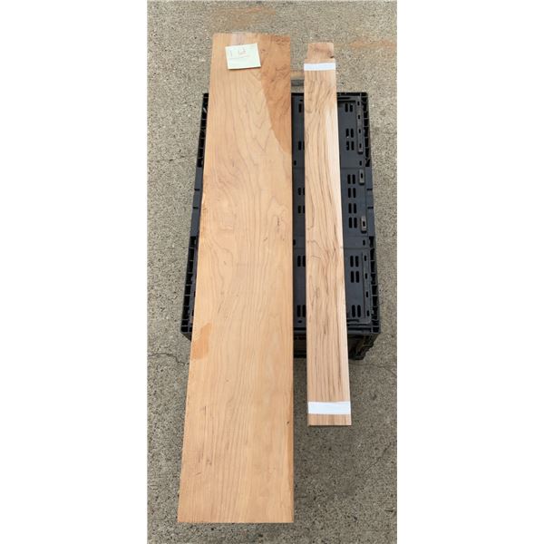 Four Cherry Wood Boards, 1 Inch Thick, Various Widths and Lengths
