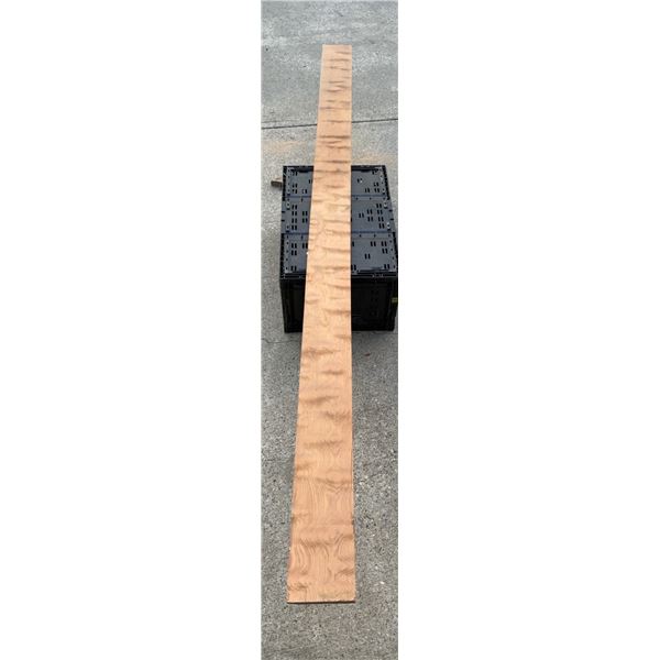 Figured Maple Board, 8 Foot Long, 5.5 Inch Wide, 3/4 Inch Thick, Curly and Quilted Grain