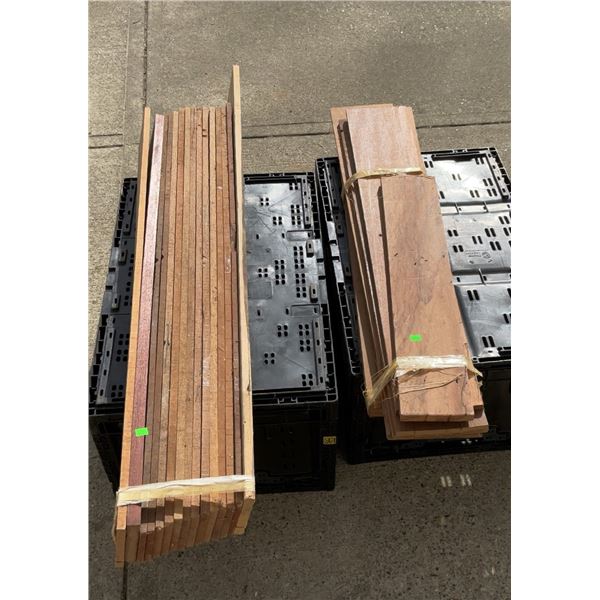 Over 20 Assorted Shorter Hardwood Boards Including Rosewood and Maple