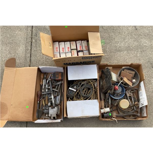 Machinist Tools, Formica Self Edge Strips, Rope, and Hardware