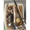 Image 2 : Automotive Creeper, Assorted Cast Iron Irons, Mixed Metal Fixtures, Floodlights and Scrap