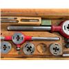 Image 4 : Tap and Die Sets in Solid Wood Boxes With Assorted Dies, Taps, and Handles