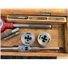 Image 5 : Tap and Die Sets in Solid Wood Boxes With Assorted Dies, Taps, and Handles