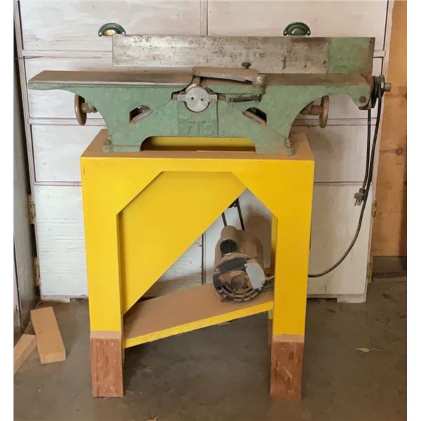 VTS Cast Iron Jointer on Yellow Stand with Motor