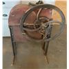 Image 1 : Cast Iron Hand-Cranked Vintage Corn Husker with Large Flywheel