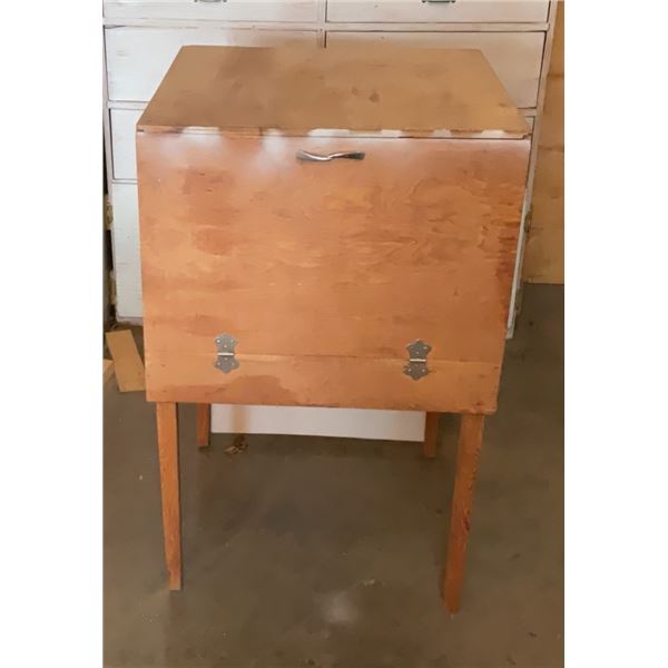 Wooden Flower or Seed Dryer Cabinet with Mesh Trays and Hinged Top