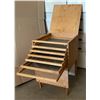 Image 3 : Wooden Flower or Seed Dryer Cabinet with Mesh Trays and Hinged Top