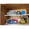 Image 5 : Woodshop Cupboard Lot With Hand Tools, Hardware, Safety Gear, and Shop Supplies