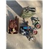 Image 1 : Scrap Copper, 20 L Container, Wheels, Axe Pick Head, Tools and Hardware Assortment