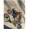 Image 3 : Scrap Copper, 20 L Container, Wheels, Axe Pick Head, Tools and Hardware Assortment