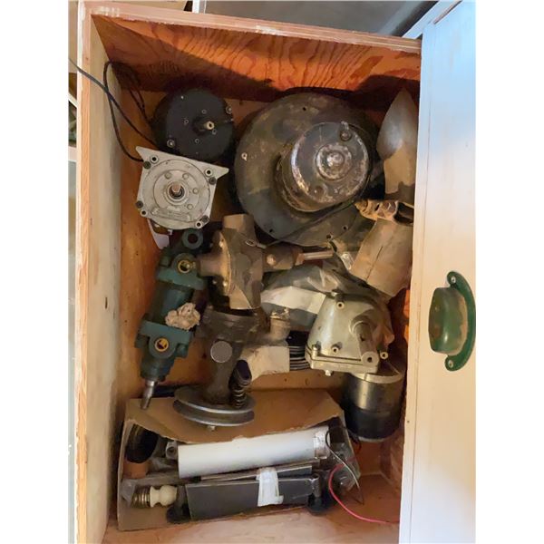Wood Shop Drawer Lot with Motors and Blower Valves