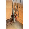 Image 1 : Woodshop Corner Lot with Hand Tools, Metal Parts, Pulleys, and Racks as Pictured