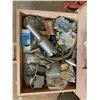 Image 1 : Wood Shop Drawer Lot with Metal Electrical Boxes, Outlets, and Assorted Hardware