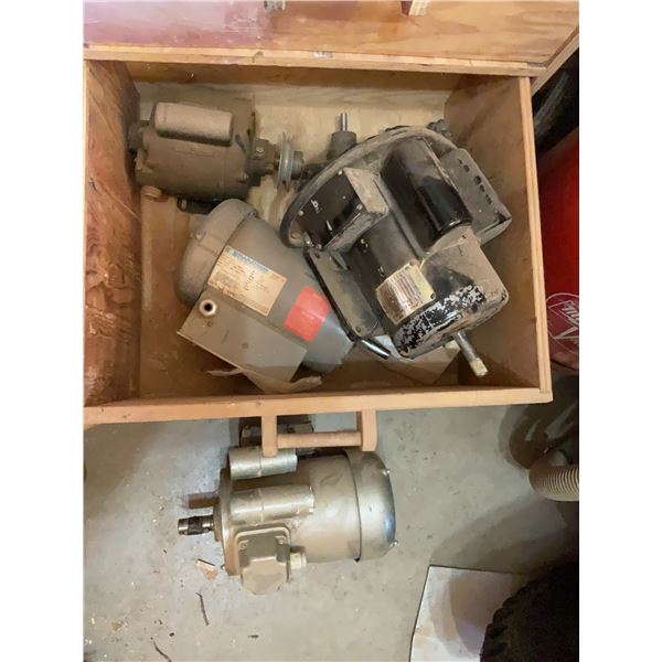 Four Electric Motors Including Marathon, Baldor, and Elnor Brands