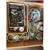 Image 1 : Wood Shop Drawer Lot With Electrical Parts, Outlet Covers, Breakers, Switches, Hardware