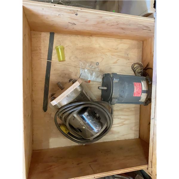 Two Electric Motors with Power Cords and Mounting Bracket