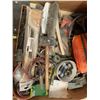 Image 1 : Wood Shop Drawer Lot with Tools, Hardware, Brush, and Wires as Pictured