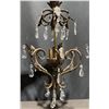 Image 1 : Patio or Garden Suncatcher Chandelier with Metal Frame and Hanging Crystal Prisms