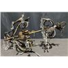 Image 2 : Patio or Garden Suncatcher Chandelier with Metal Frame and Hanging Crystal Prisms