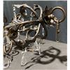 Image 3 : Patio or Garden Suncatcher Chandelier with Metal Frame and Hanging Crystal Prisms