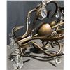 Image 5 : Patio or Garden Suncatcher Chandelier with Metal Frame and Hanging Crystal Prisms