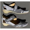 Image 4 : Women’s Tour En Ville Size 40 Grey Strappy Pointed Toe Low Heel Shoes
