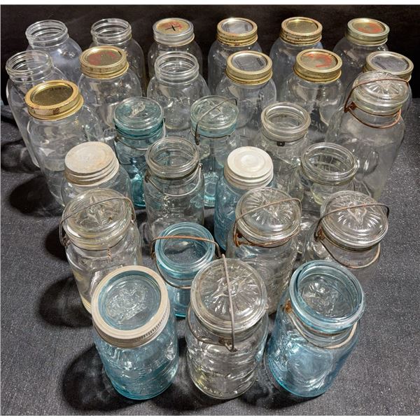 Vintage Mason and Canning Jars with Metal Lids