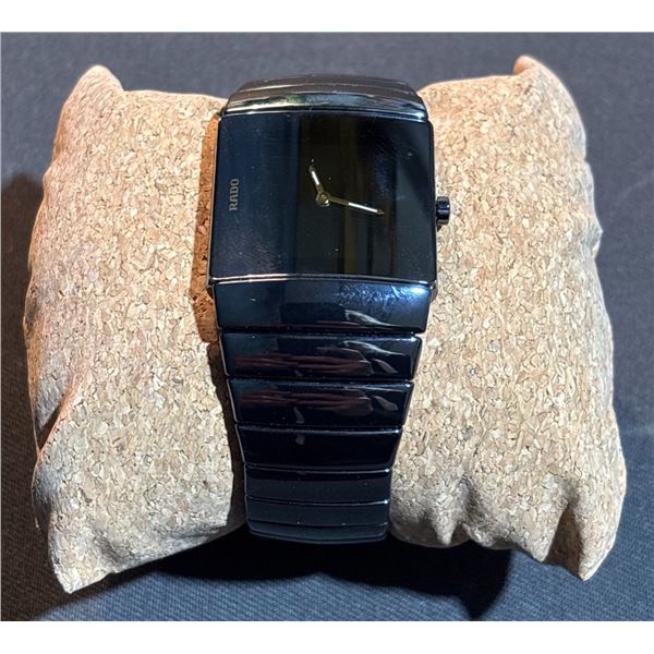Rado High-Tech Ceramic Black Watch with Bracelet, Warranty Card, and Extra Links
